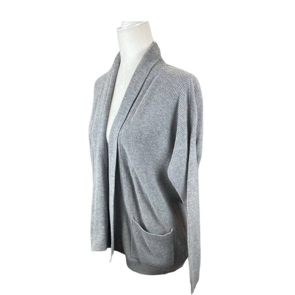 Abercrombie & Fitch Womens Cardigan Sweater Long Sleeve Front Pocket Gray Medium - Picture 3 of 11
